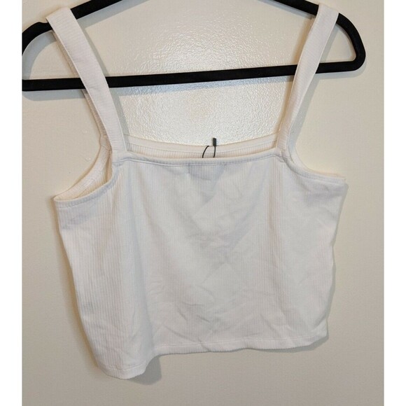 Express X Rocky Barnes Cropped Tank Top Square Neck Ribbed Large - Picture 3 of 8